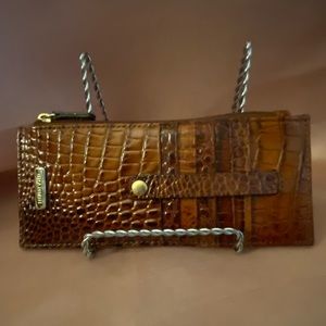 BRAHMIN - credit card wallet with zipper enclosure